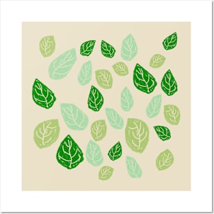 Leaves print Posters and Art